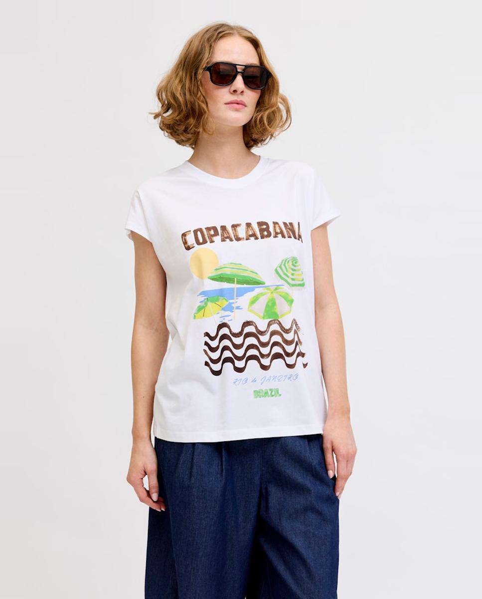 Jack & Jones - Camiseta de mujer de manga corta estampada.