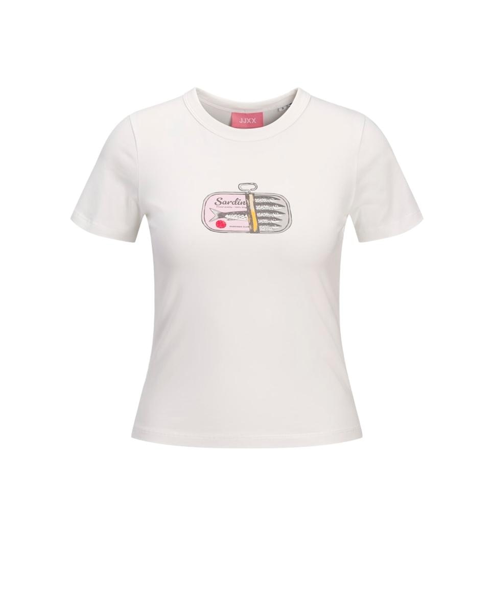 Imagem 0 de T-shirt de manga curta com estampado à frente
