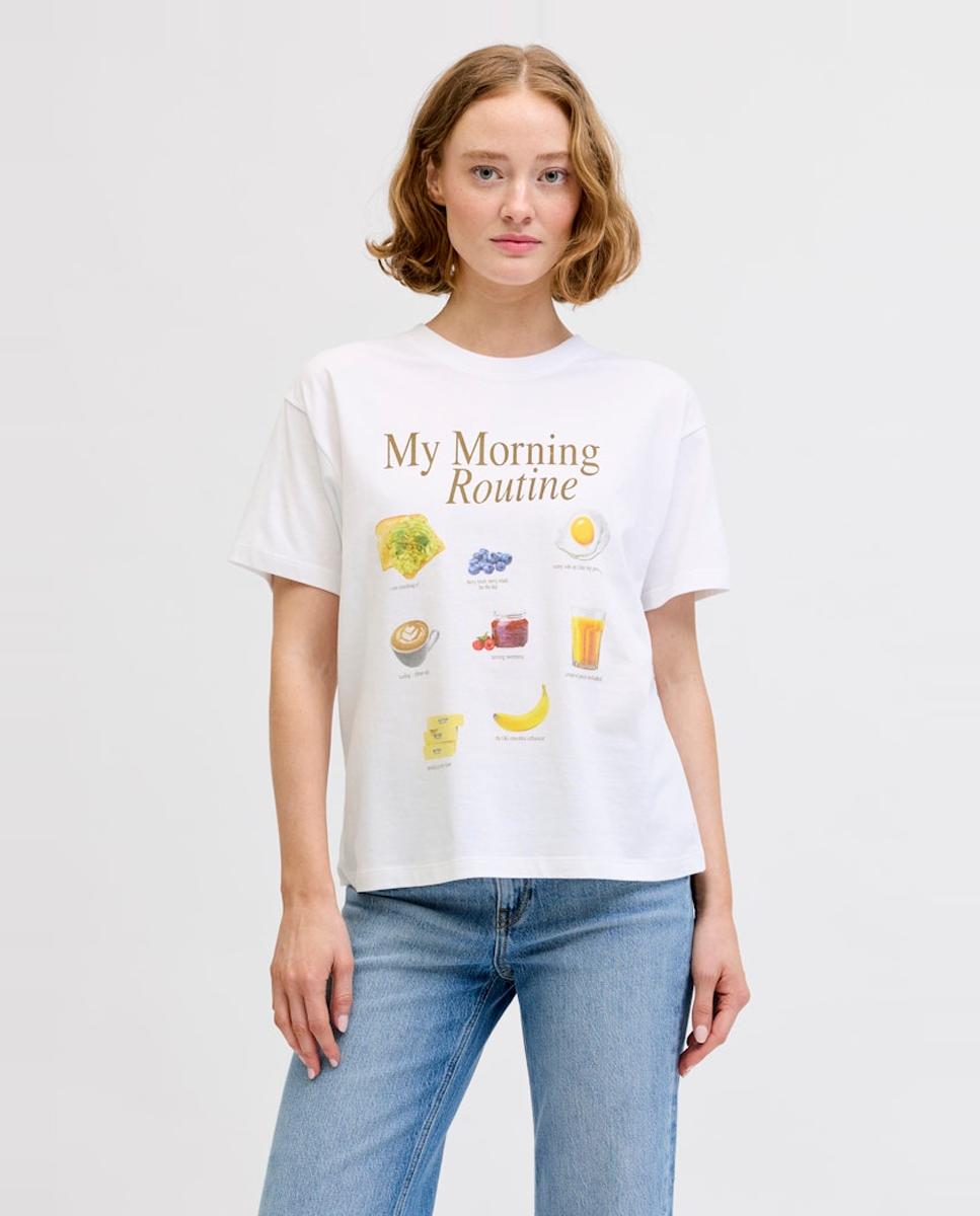 Imagem 0 de T-shirt de Manga Curta com Estampado à Frente