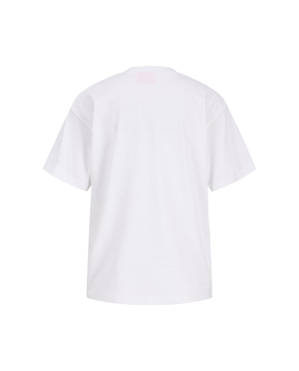 T-shirt de Manga Curta com Estampado à Frente Branco-6