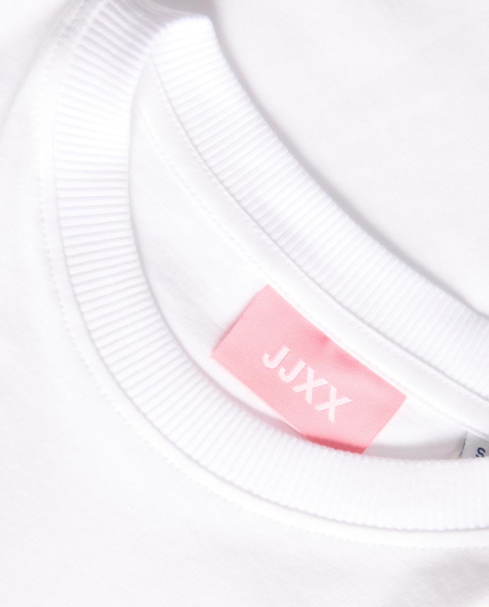 T-shirt de Manga Curta com Estampado à Frente Branco-8