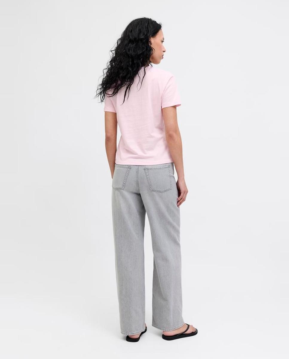 T-shirt de mulher com manga curta Rosa-2