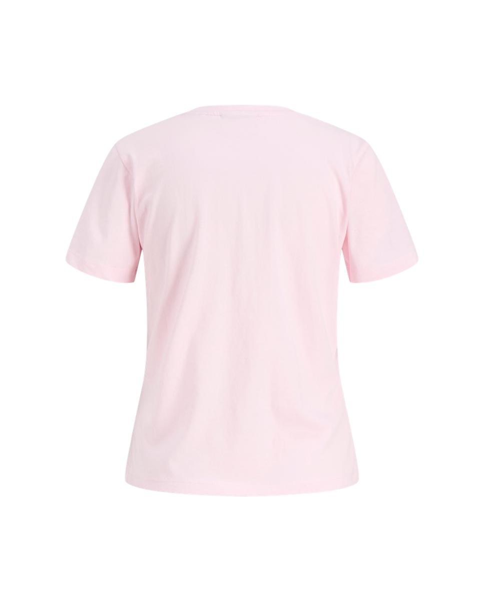 T-shirt de mulher com manga curta Rosa-5