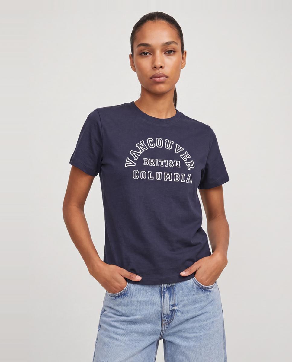Camiseta de mujer de manga corta - Jack & Jones - Azul marino Azul marino-1