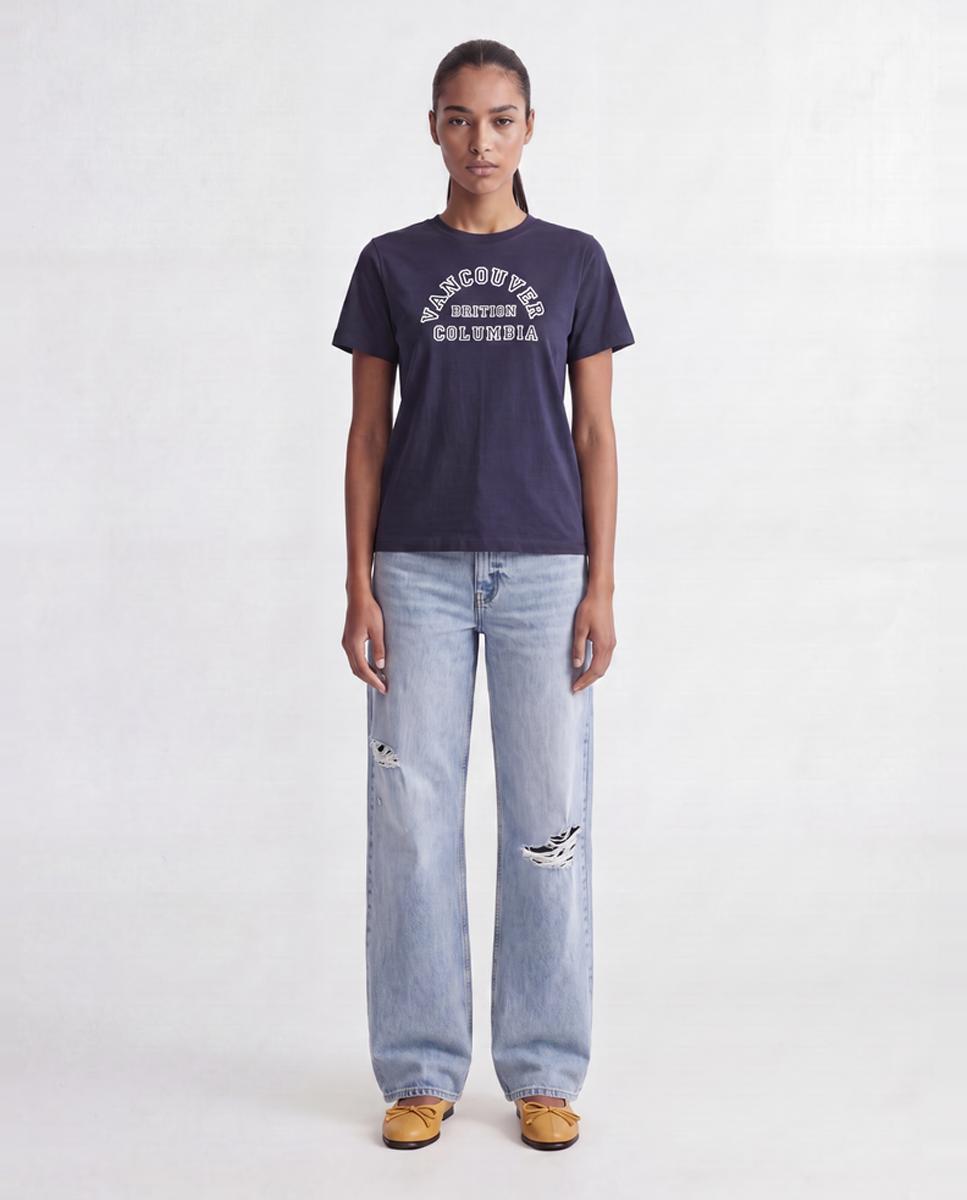 Camiseta de mujer de manga corta - Jack & Jones - Azul marino Azul marino-2