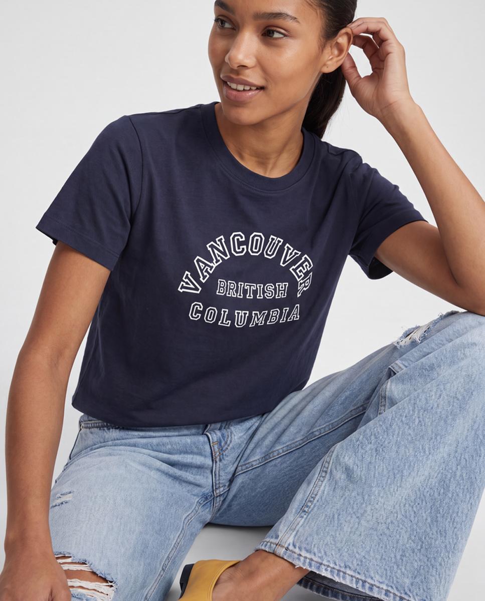 Camiseta de mujer de manga corta - Jack & Jones - Azul marino Azul marino-4
