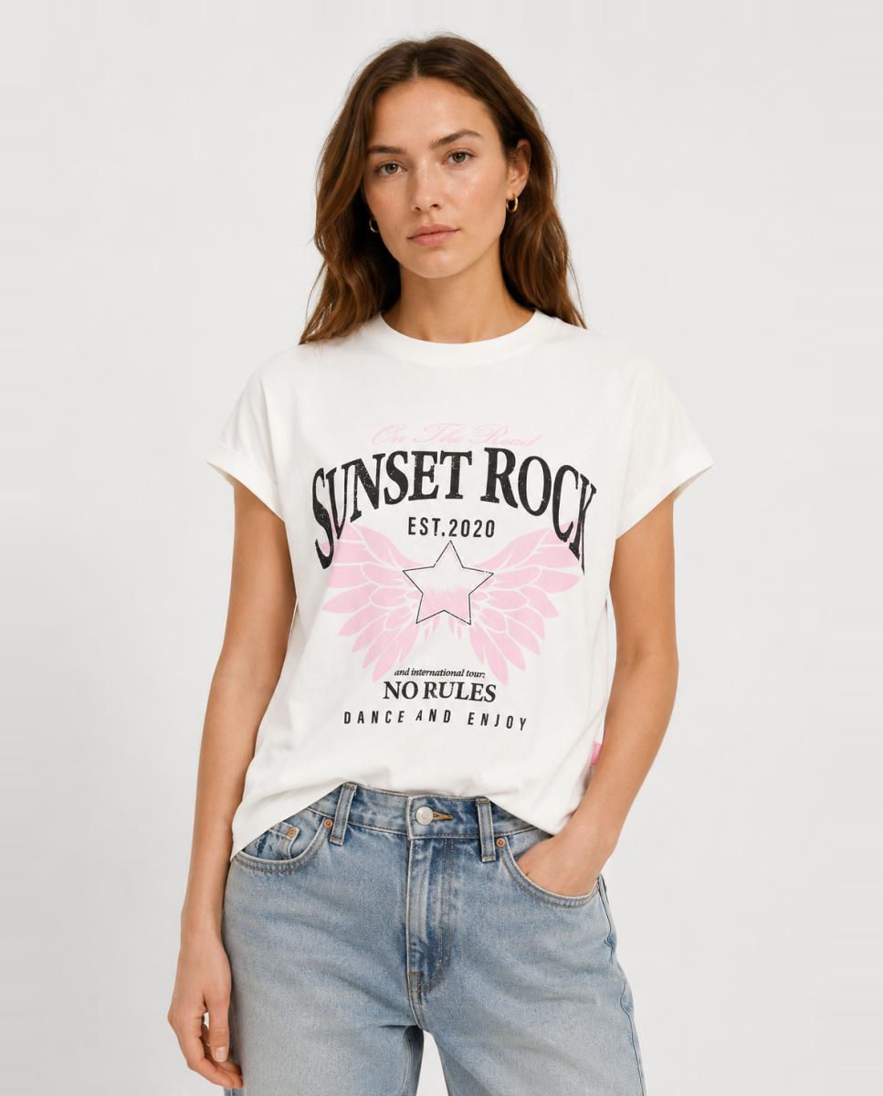 Camiseta dibujo frontal - Jack & Jones - Blanco hielo Blanco hielo-1