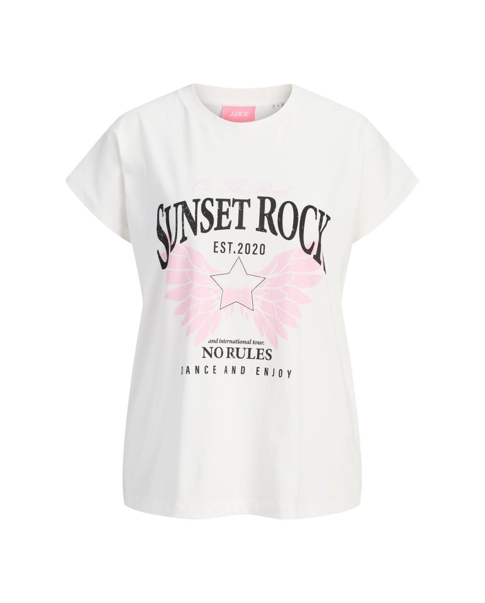 Camiseta dibujo frontal - Jack & Jones - Blanco hielo Blanco hielo-5