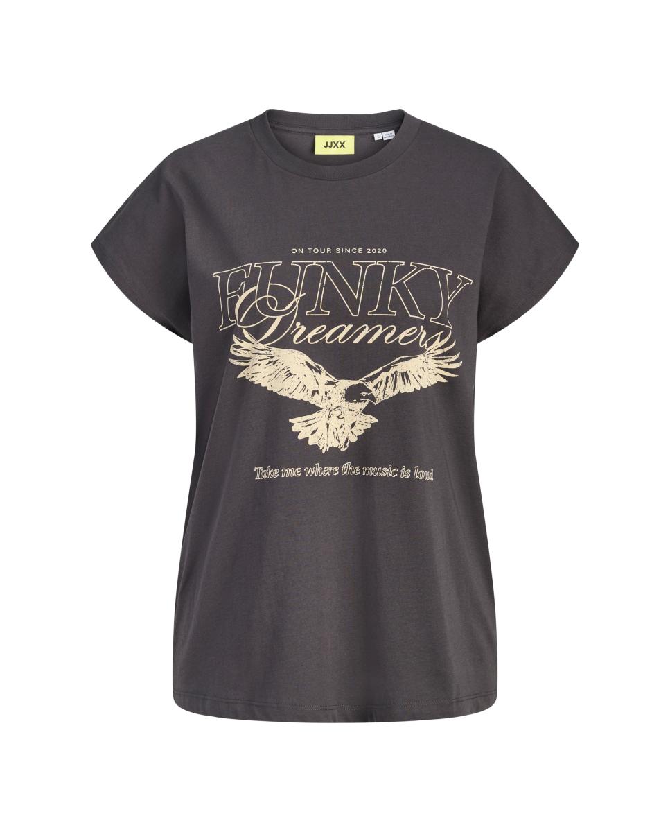 Camiseta dibujo frontal - Jack & Jones - Gris oscuro Gris oscuro-5