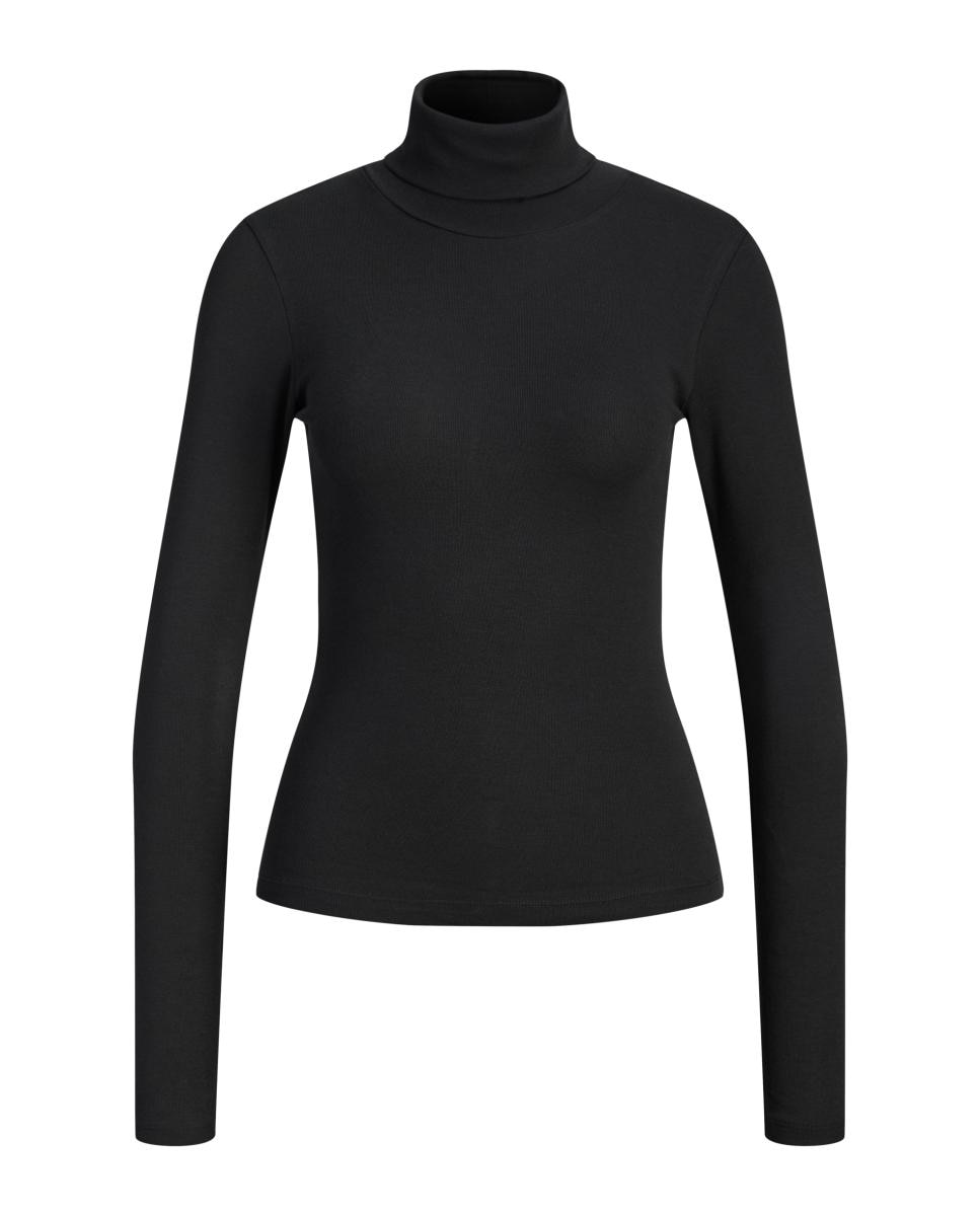 Camiseta de mujer manga larga y cuello alto - Jack & Jones - Negro Negro-5