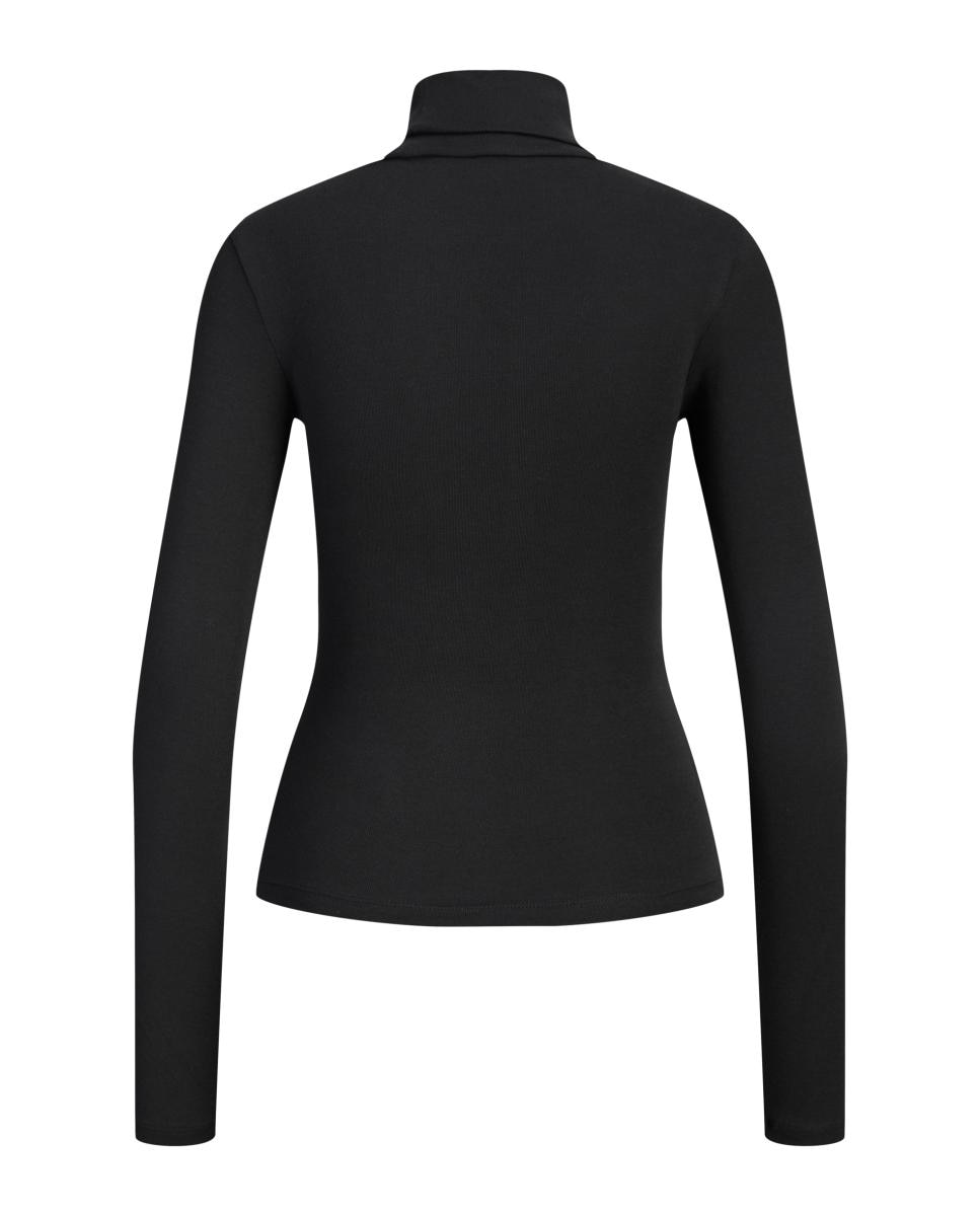 Camiseta de mujer manga larga y cuello alto - Jack & Jones - Negro Negro-6