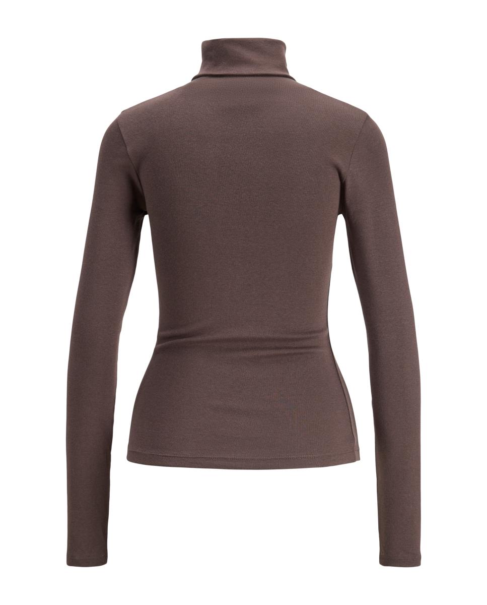 Camiseta de mujer manga larga y cuello alto - Jack & Jones - Marrón Marrón-6