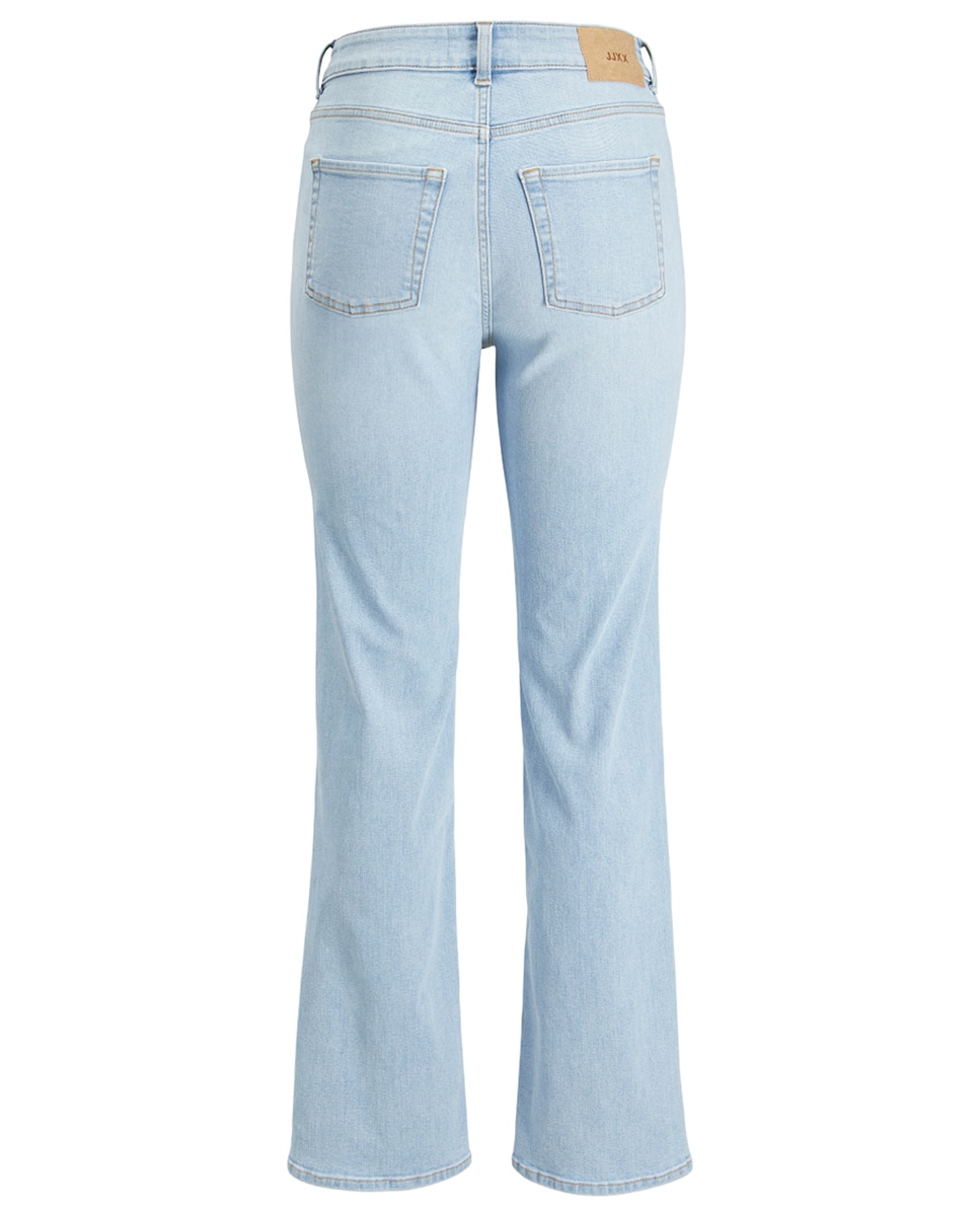 Jeans de Cintura Média Azul-claro-6
