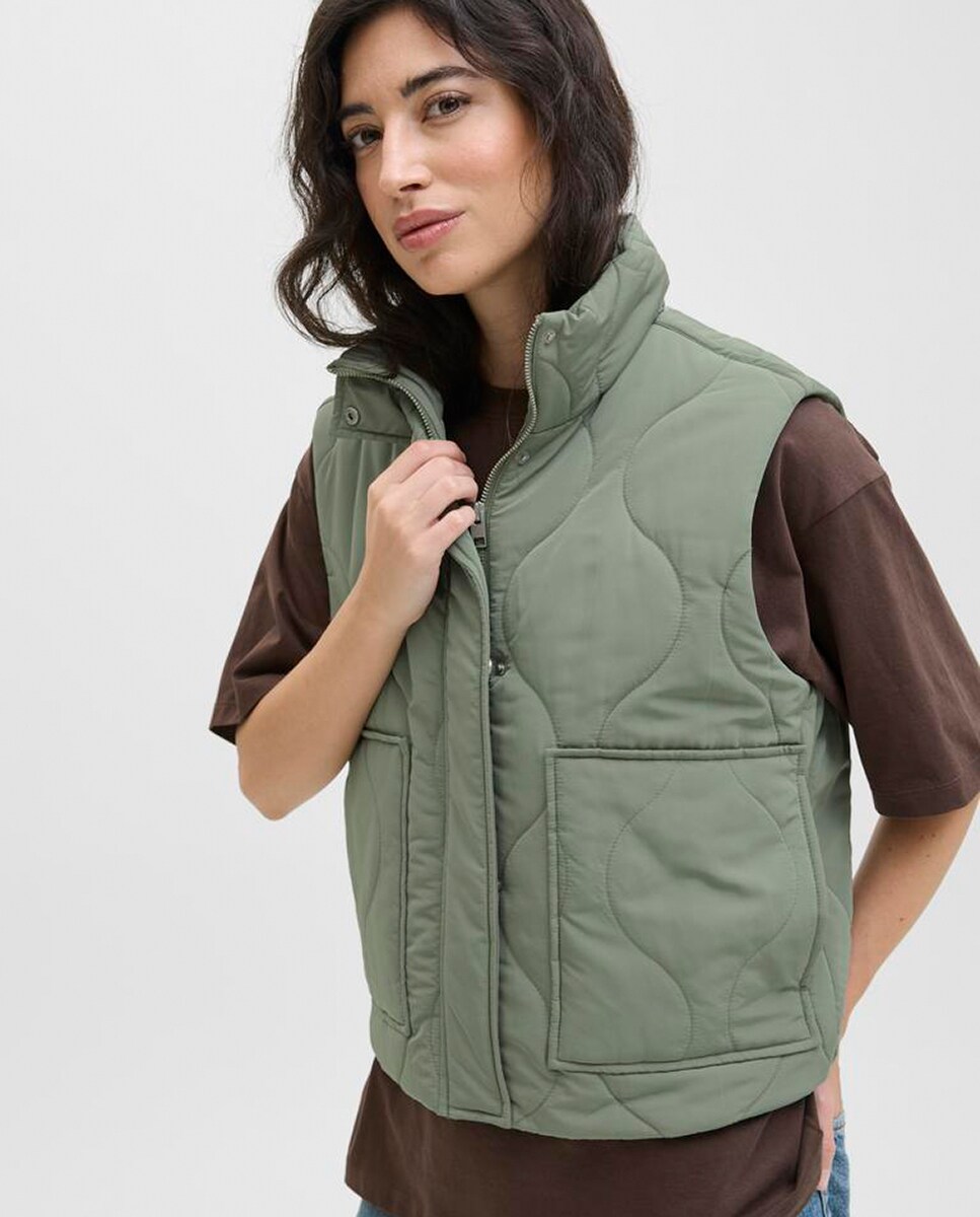 Colete acolchoado Verde-4