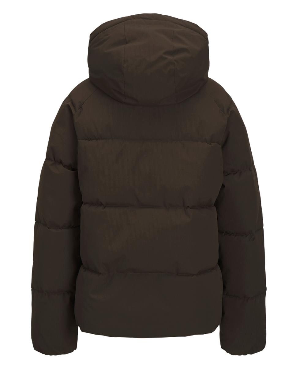 Chaqueta acolchada de mujer con capucha - Jack & Jones - Crema Marrón oscuro-6