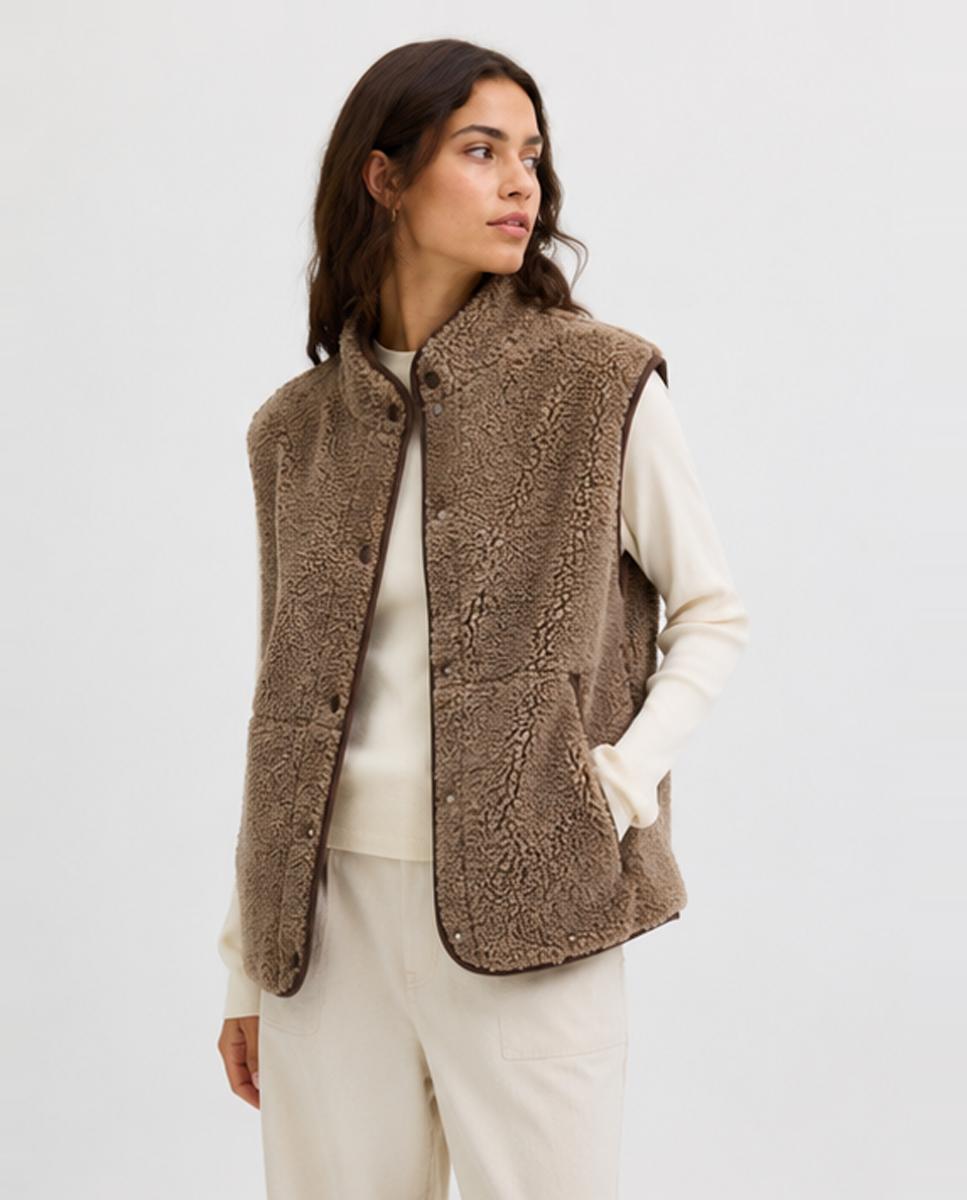 Imagen 0 de Chaleco de mujer teddy Topo