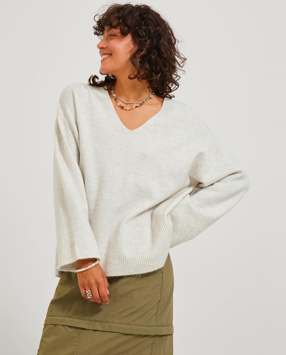 Camisola de malha Bege-1