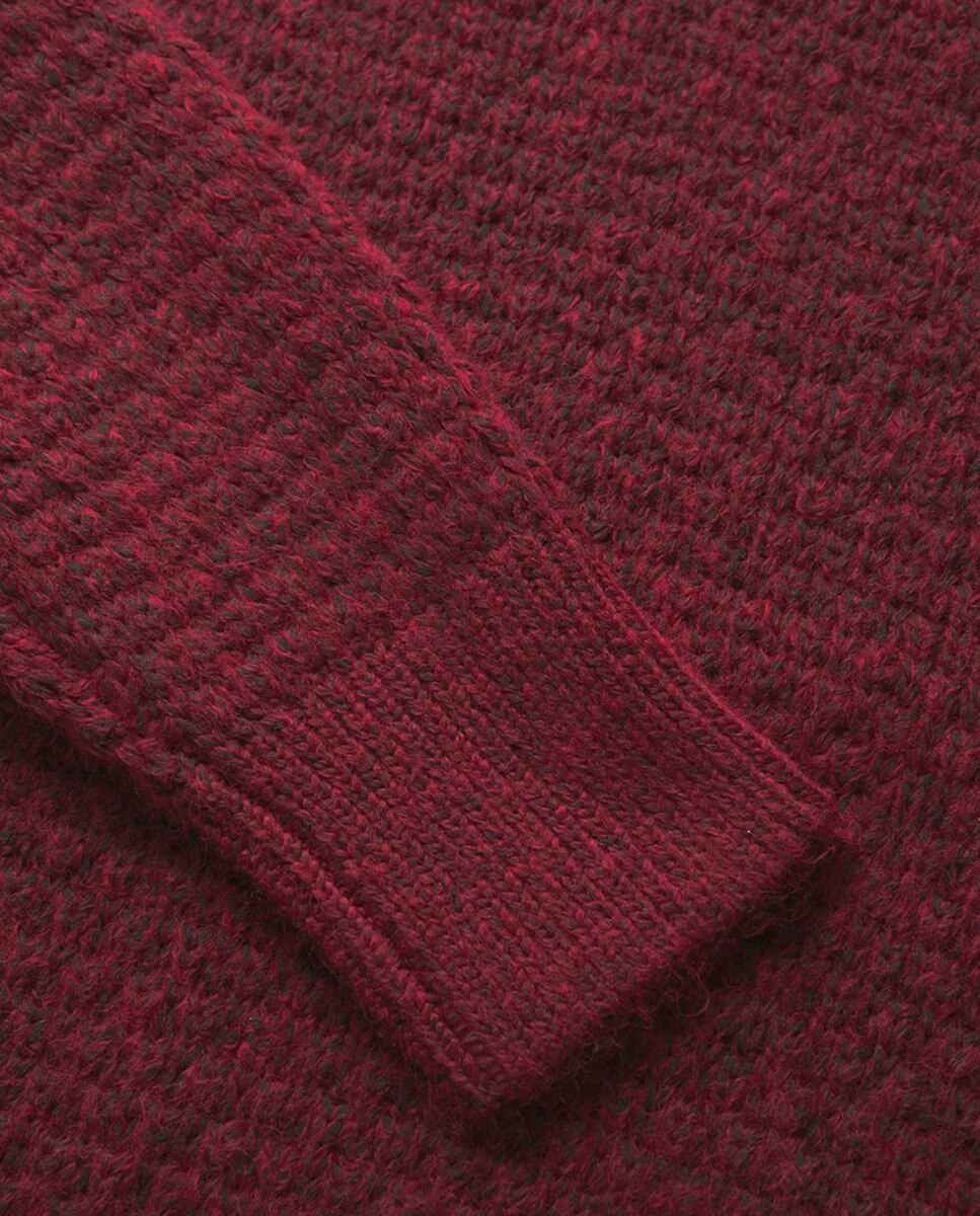 Camisola de Malha com Estrutura Vermelho/Grená-7