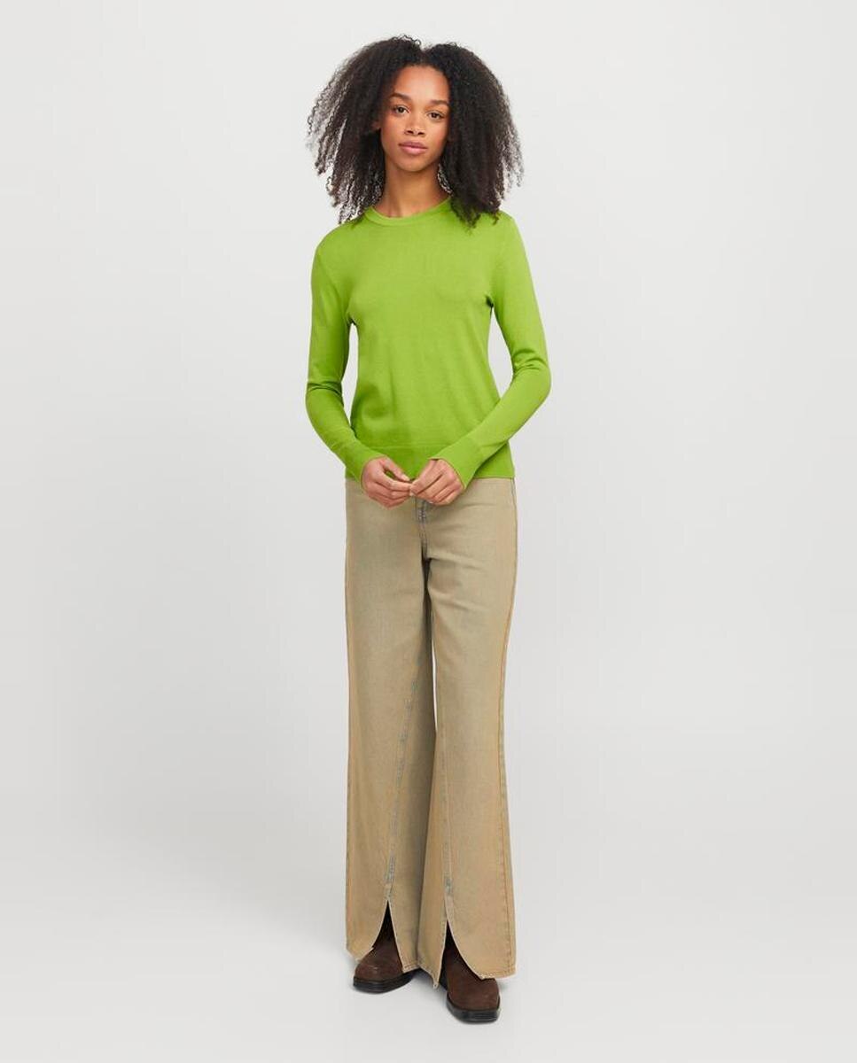 Camisola de Malha Fina Lisa Verde-2