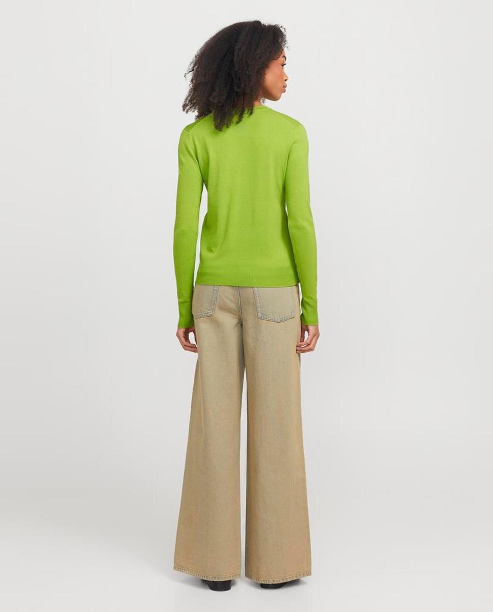 Camisola de Malha Fina Lisa Verde-3