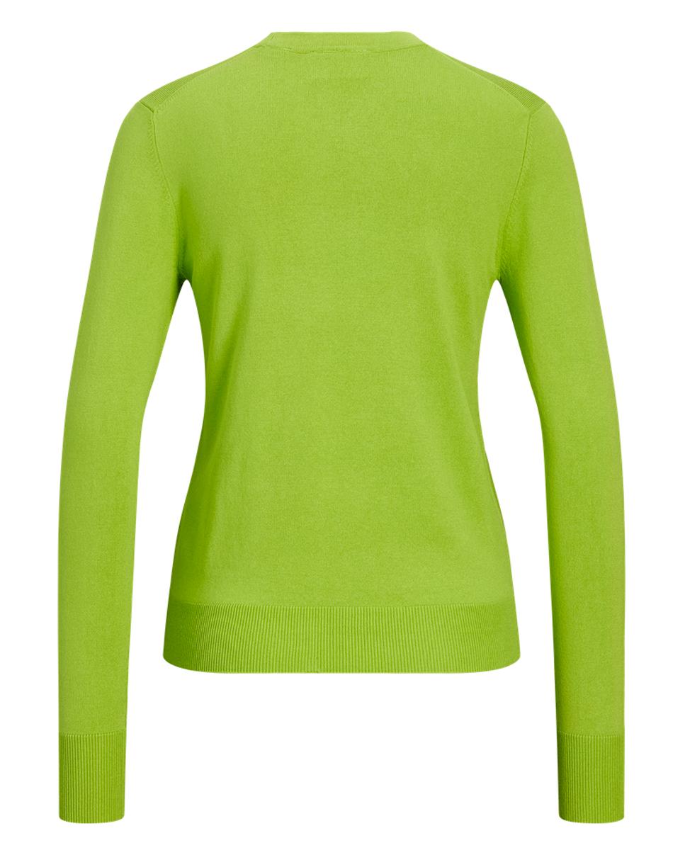 Camisola de Malha Fina Lisa Verde-6