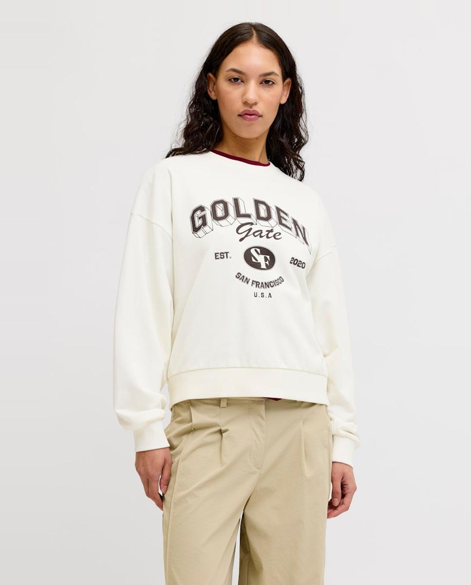 Jack & Jones - Sudadera de mujer con cuello redondo.