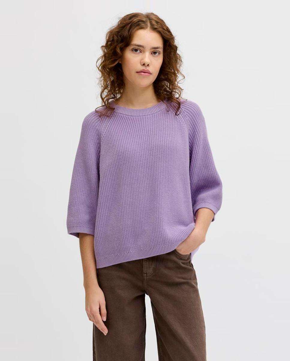 Jack & Jones - Jersey de mujer de punto con manga corta.