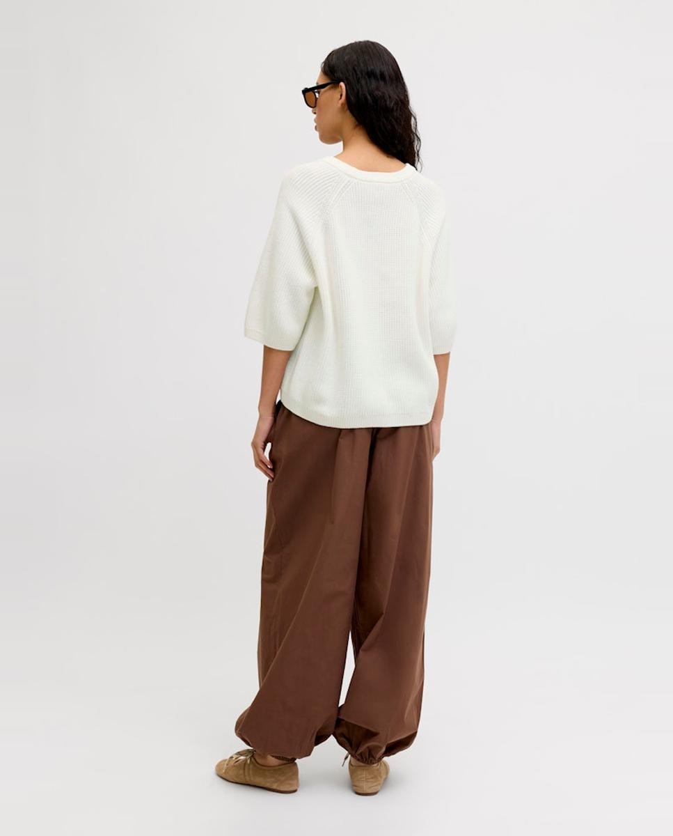 Jersey de mujer de punto con manga corta - Jack & Jones - Lila Blanco-2