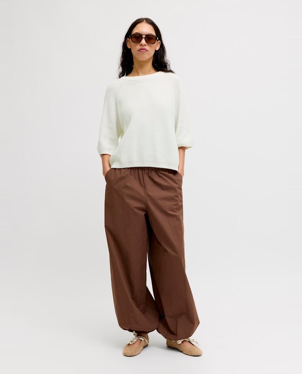 Jersey de mujer de punto con manga corta - Jack & Jones - Lila Blanco-4