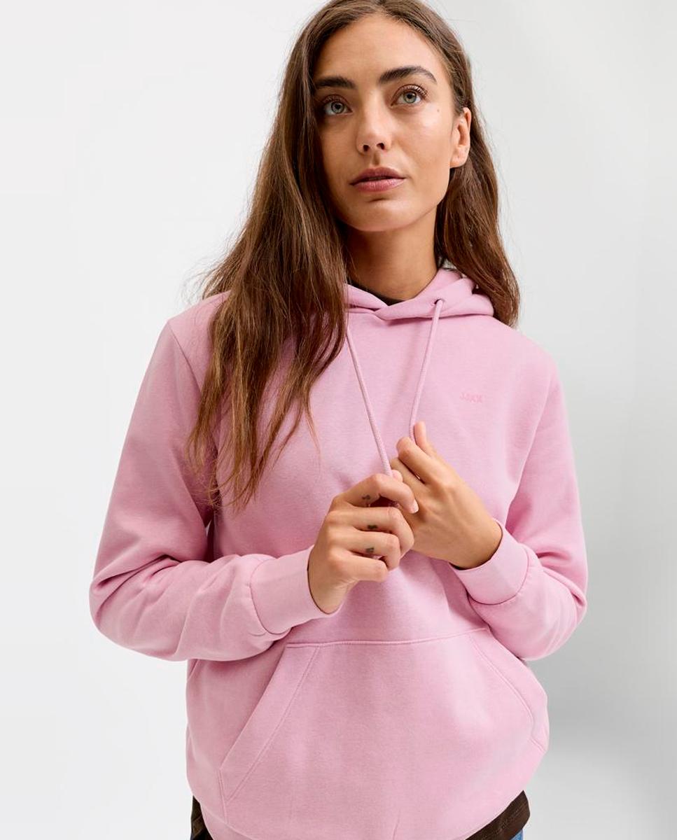 Sweatshirt de mulher com capuz Rosa-4