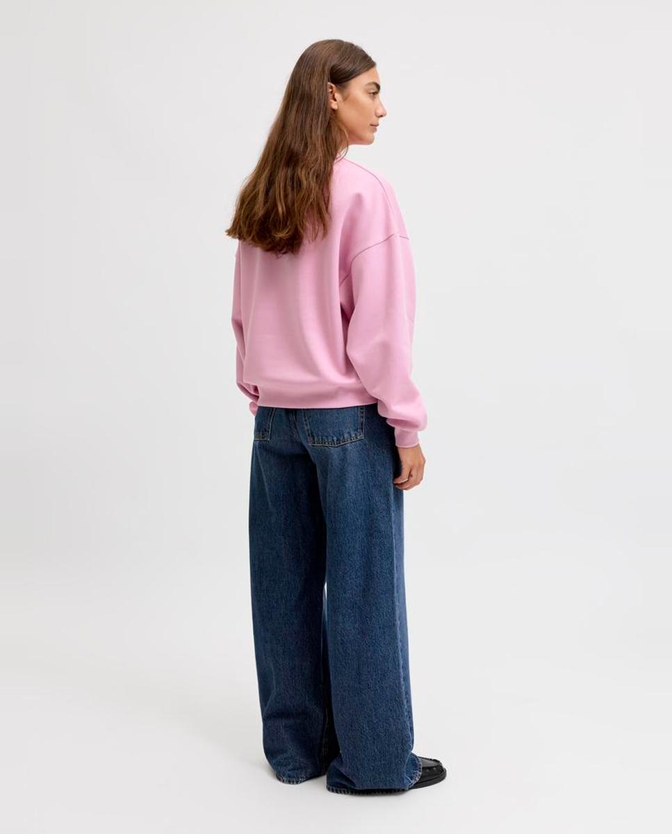 Sweatshirt com decote redondo Rosa-3