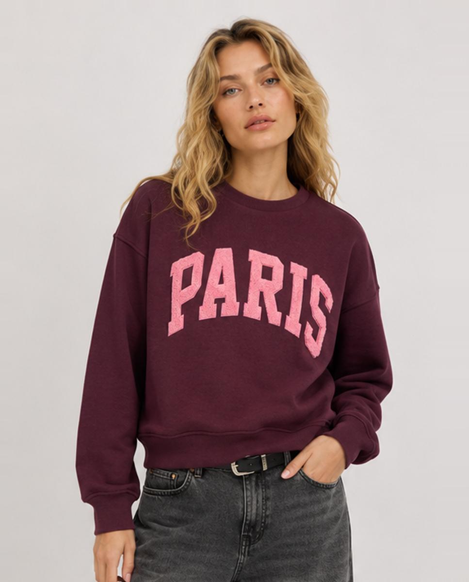 Imagen 1 de Sudadera de mujer manga larga - Jack & Jones - Burdeos Burdeos