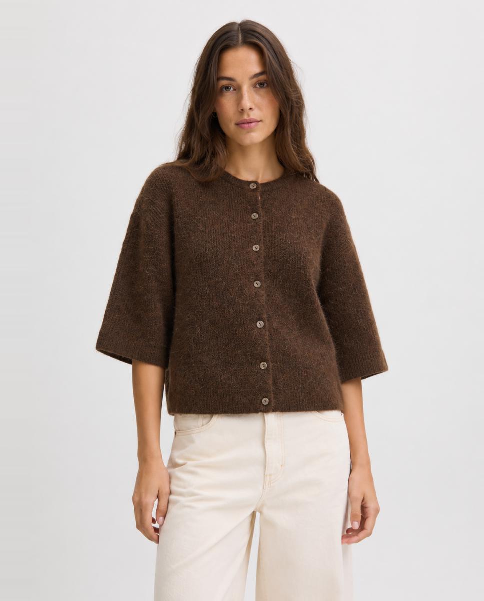 Cárdigan de mujer manga corta - Jack & Jones - Caramelo Caramelo-1
