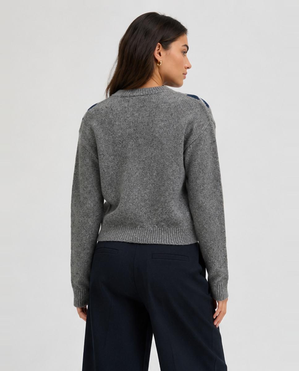 Jersey de mujer manga larga - Jack & Jones - Gris oscuro Gris oscuro-2