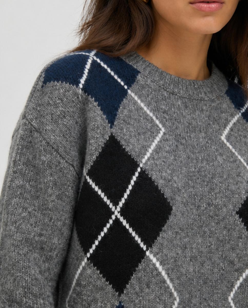 Jersey de mujer manga larga - Jack & Jones - Gris oscuro Gris oscuro-6