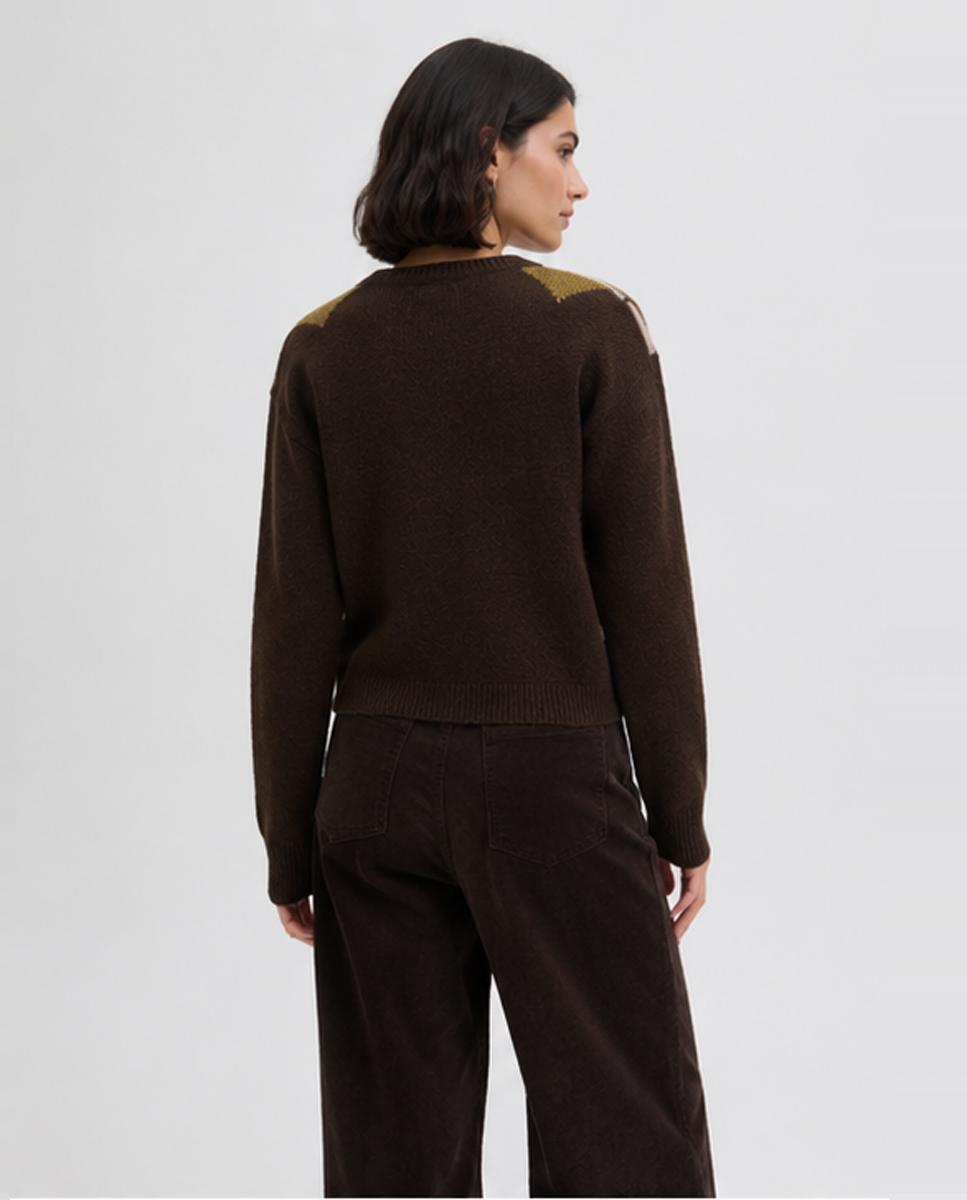 Jersey de mujer manga larga - Jack & Jones - Marrón oscuro Marrón oscuro-2