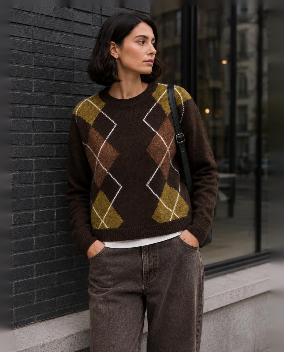 Jersey de mujer manga larga - Jack & Jones - Marrón oscuro Marrón oscuro-5