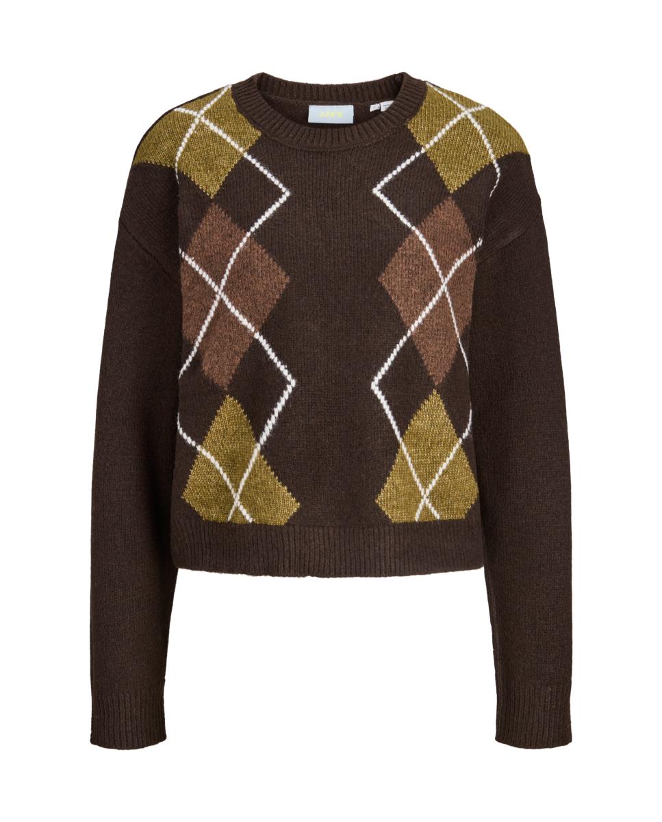Jersey de mujer manga larga - Jack & Jones - Marrón oscuro Marrón oscuro-7