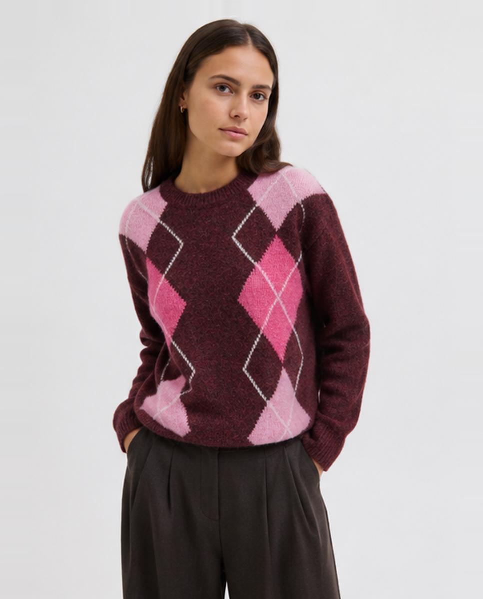 Jersey de mujer manga larga - Jack & Jones - Rojo Granate Rojo Granate-1