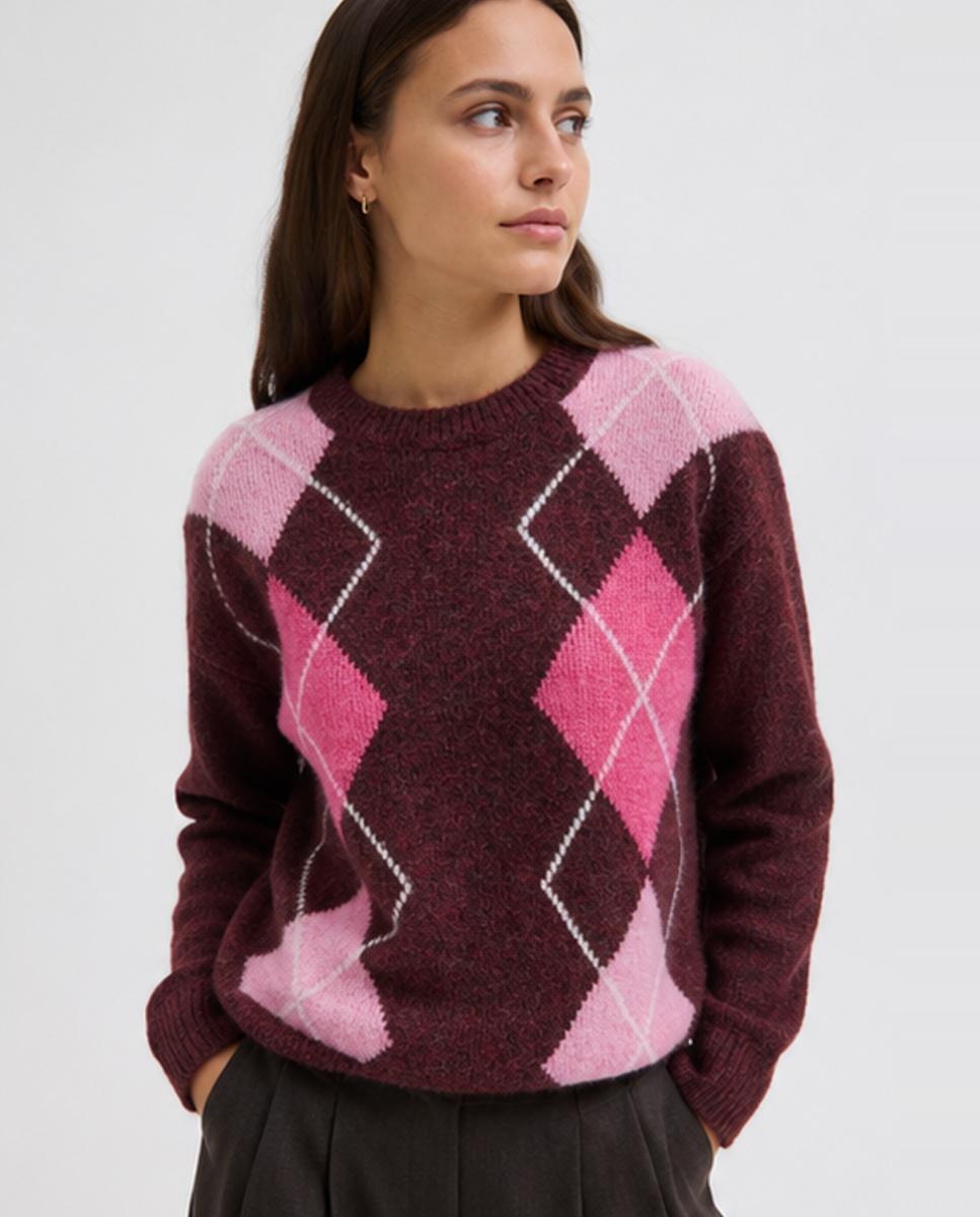 Jersey de mujer manga larga - Jack & Jones - Rojo Granate Rojo Granate-4