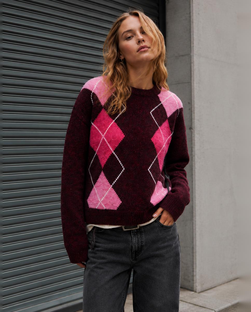 Jersey de mujer manga larga - Jack & Jones - Rojo Granate Rojo Granate-5