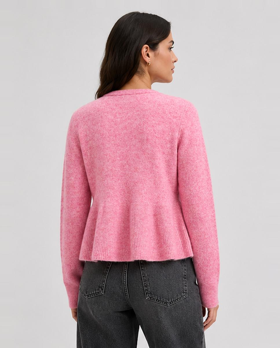 Cárdigan de mujer manga larga - Jack & Jones - Rosa Rosa-2