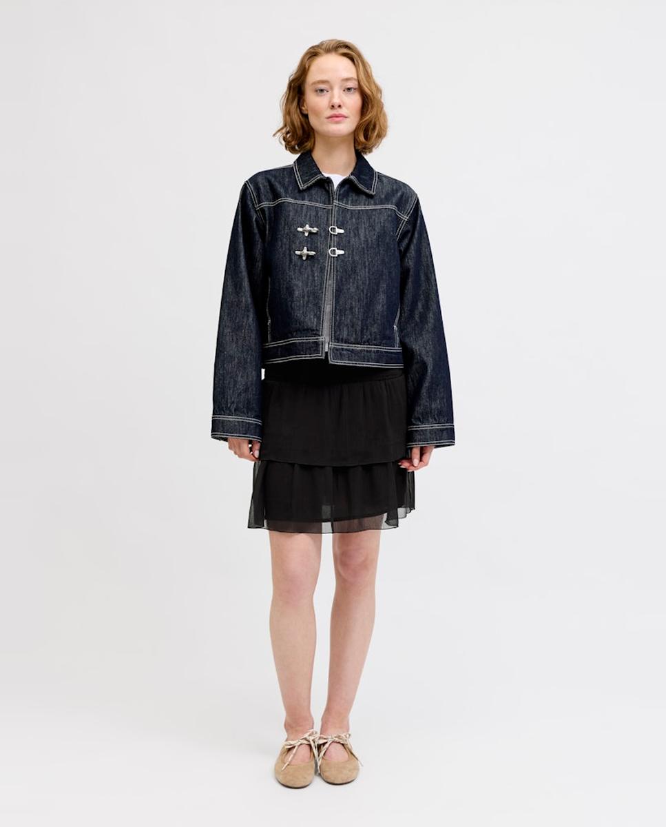 Jack & Jones - Falda corta ligera con cintura elástica y volantes.