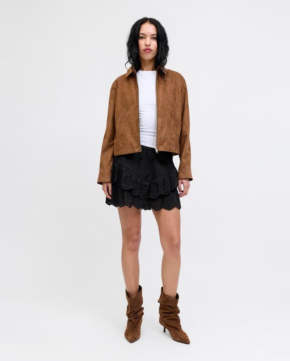 Jack & Jones - Falda corta volantes bordada.