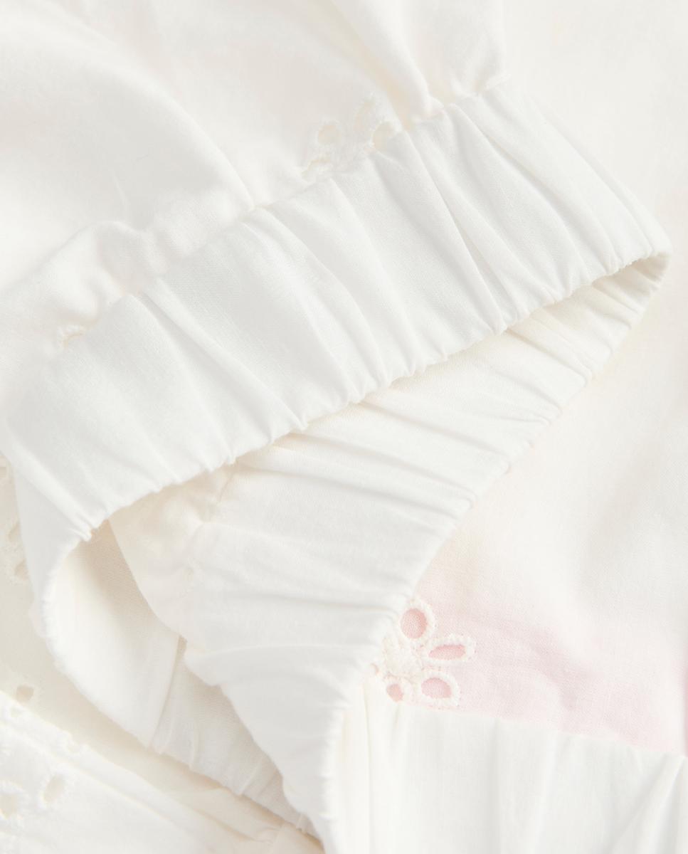 Saia Curta com Folhos e Bordado Branco-7
