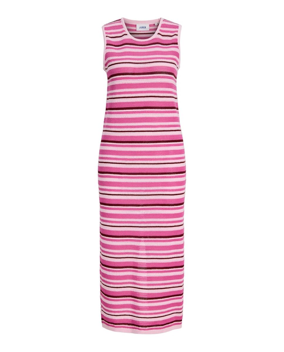 Vestido Maxi sem Mangas Rosa-5