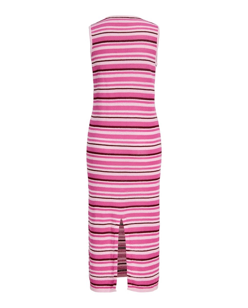 Vestido Maxi sem Mangas Rosa-6