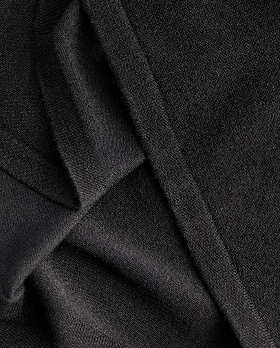 Vestido Comprido sem Mangas em Tecido Elástico Justo Preto-7