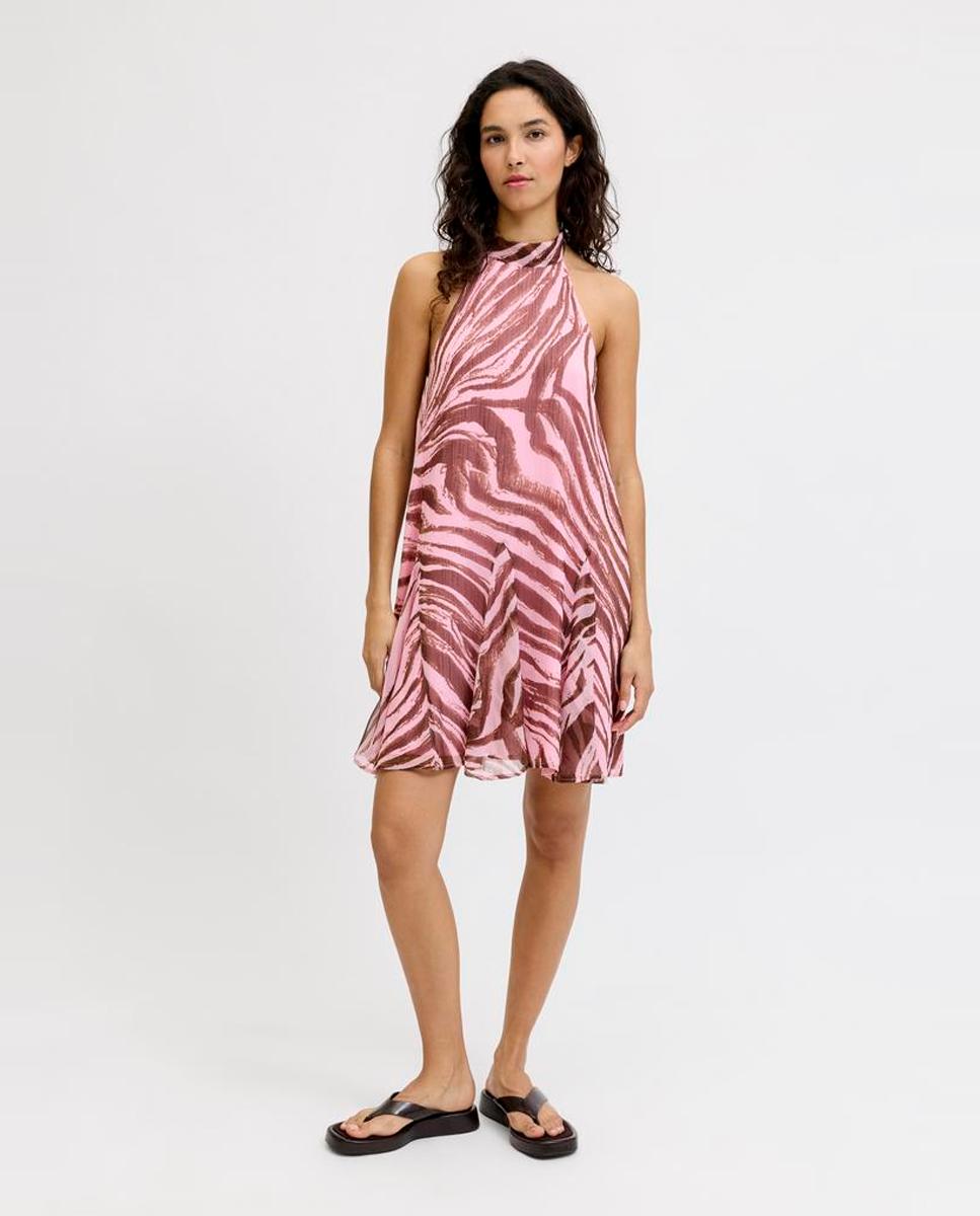 Jack & Jones - Vestido corto estampado con cuello halter.