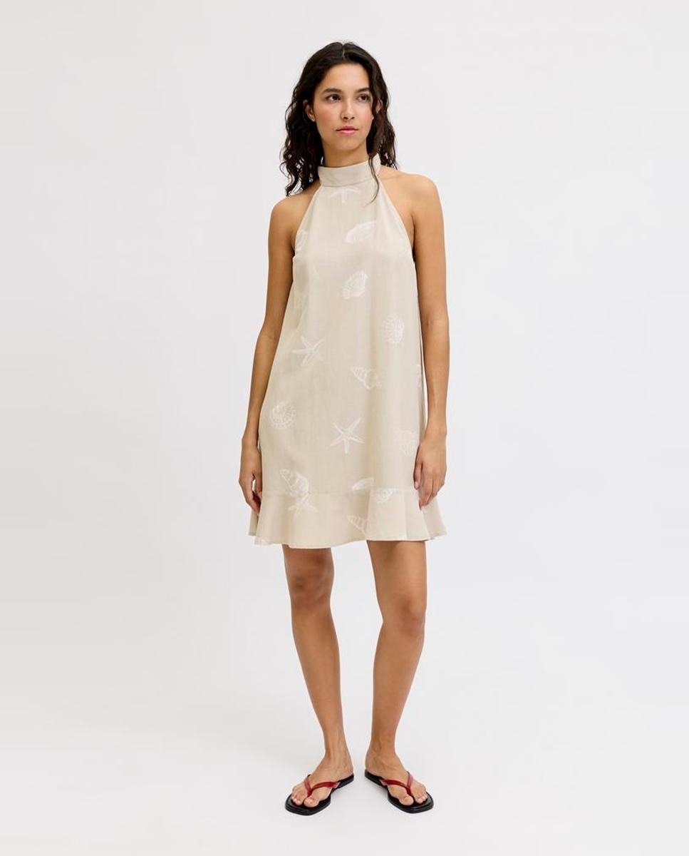 Jack &amp; Jones - Vestido corto estampado con cuello alto.